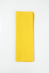 Yellow ribbed cotton placemat