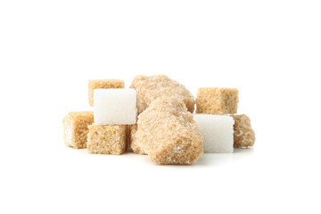 Bunch of sugar isolated on white background