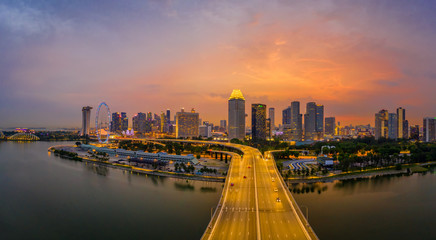  Mar 31/2019 Sunset at Benjamin Sheares Flyover, Singapore