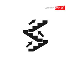 Stair or Ladder Icon Design Vector