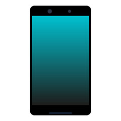 Modern isolated smartphone display template isolated on white background. Mobile phone cartoon flat style stylish for web design. 
