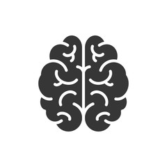 Brain Icon Vector Illustration. Logo Template.