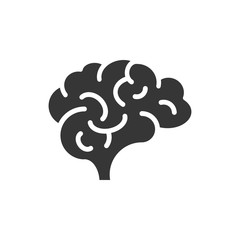 Brain Icon Vector Illustration. Logo Template.
