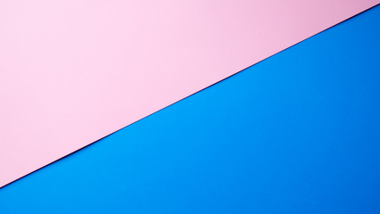 Pink and blue color cardboard. Triangular shape of color cardboard.