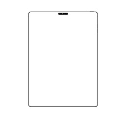 tablet grey color with blank screen on white background. vector illustration eps 10