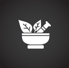 Natural medicine related icon on background for graphic and web design. Creative illustration concept symbol for web or mobile app