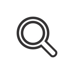 Magnifier Glass Icon Vector Illustration. Magnifier Logo Template.