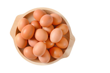 Fresh brown eggs