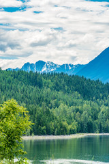 Majestic mountain lake in Canada. Upper Arrow  Lake. British Columbia.