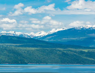 Majestic mountain lake in Canada. Upper Arrow  Lake. British Columbia.
