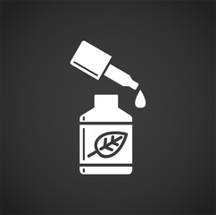 Natural cosmetics related icon on background for graphic and web design. Creative illustration concept symbol for web or mobile app