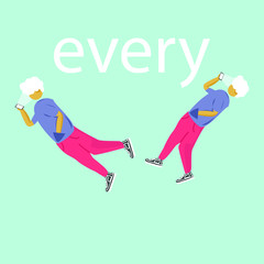 illustration of a walking person