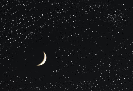 Moon and stars.