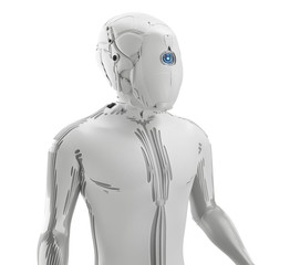 Obraz na płótnie Canvas humanoid robot artificial intelligence 3d-illustration