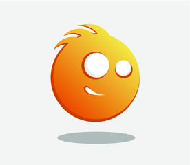 Cute cartoon character flat vector design illustration with robot, funny animal and fantasy adorable monster face and expression