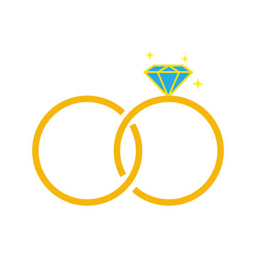 ring diamond icon vector logo template EPS 10