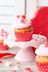 Kleine Cupcakes zum Valentinstag