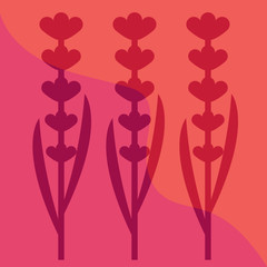 Art concept wallpaper with lavender flower.Vector illustration