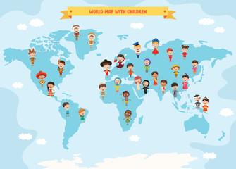 Fototapeta premium Multicultural Characters Of The World