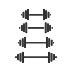 barbell icon vector logo template EPS 10