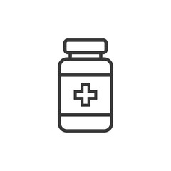 Fototapeta premium Medicine Bottle Icon Vector Illustration
