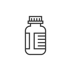 Medicine Bottle Icon Vector Illustration