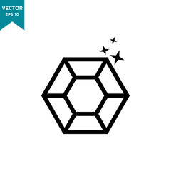 diamond vector icon in trendy flat design 