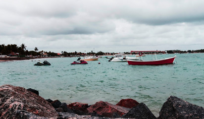 boats on the beach