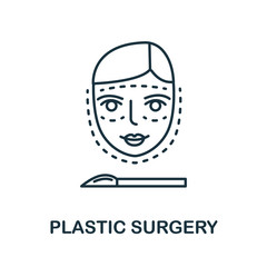 Plastic Surgery icon. Simple line element Plastic Surgery symbol for templates, web design and infographics