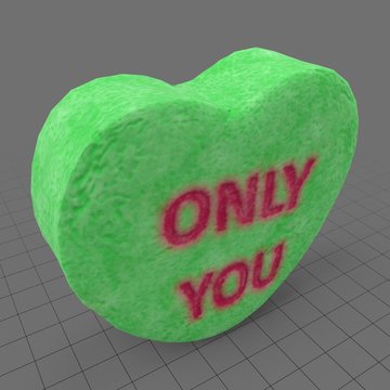 Heart candy with only you message
