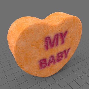 Heart candy with my baby message