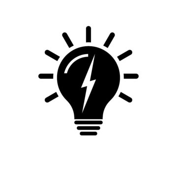 Electricity Logo, Electric bulb logo and icon