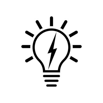Electricity Logo, Electric bulb logo and icon