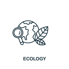 Ecology icon from science collection. Simple line element Ecology symbol for templates, web design and infographics