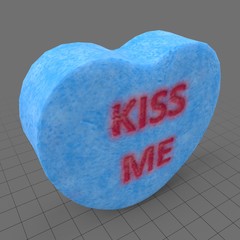 Heart candy with kiss me message