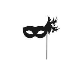 Masquerade Mask icon. Vector illustration, flat design. - obrazy, fototapety, plakaty