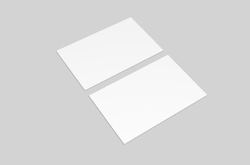 Blank postcard, flyer and pamphlet for mock up, 3d render illustration.