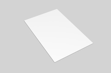 Blank postcard, flyer and pamphlet for mock up, 3d render illustration.