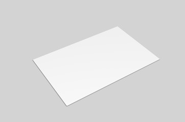 Blank postcard, flyer and pamphlet for mock up, 3d render illustration.