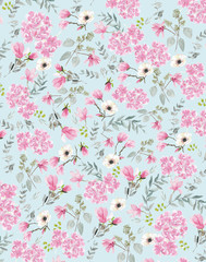 Fototapeta premium seamless floral pattern with flowers