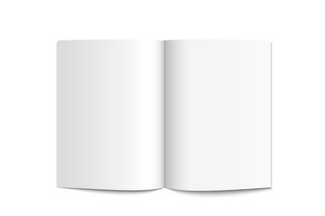 Realistic Blank white magazine