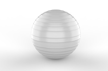 Blank  PVC Anti Burst Gym Ball For Branding, 3d render illustration.