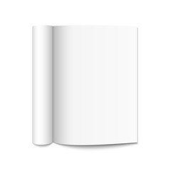 Realistic Blank white magazine
