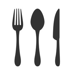Knife, fork and spoon icon