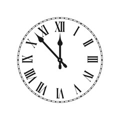 Clock face with roman numerals