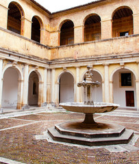 Internal court in Saint Lawrence Charterhouse Monastery in Padula