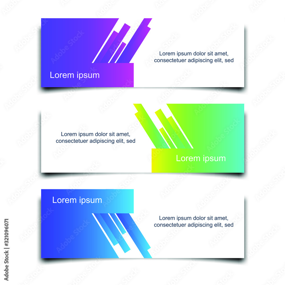 Aufkleber Abstract Web banner design background or header Templates vector illustration