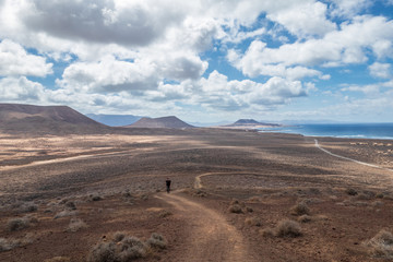 Landscape on island La Grasiosa, Canary Islands