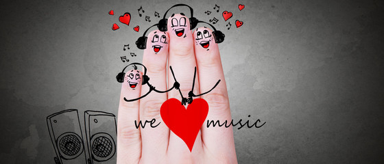 Finger Familie Konzept