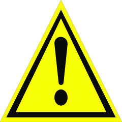 attention hazard warning signs .vector illustration